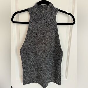 Gray Sleeveless Knit Top